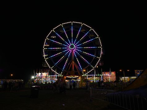 Ferris Wheel with Rainbow Lights
