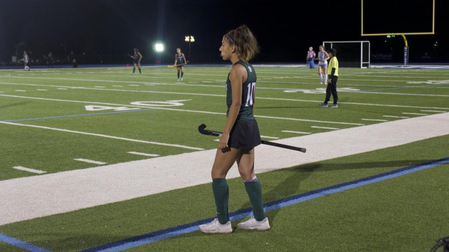 Senior Paulina Morrell gets ready to go in