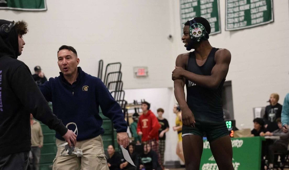 Ryan Laing smiling after winning his match.